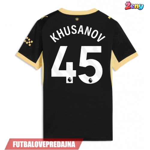 Lacne Ženy Futbalové dres Manchester City Abdukodir Khusanov #45 2026-27 Krátky Rukáv - Preč